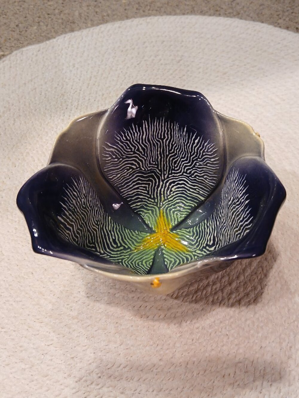 Vintage Mustardseed & Moonshine Tall Floral Ramekin Bowl
